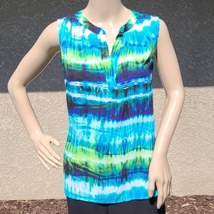 Rose & Olive Sleeveless Hi-Low Top